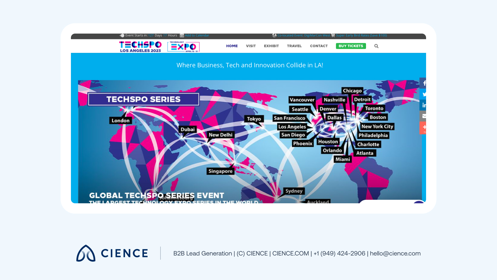 Techspo Los Angeles technology expo with developers, marketers, and tech vendors at booths